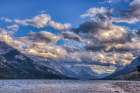 Canada, Alberta, Waterton Lakes National Park. Landscape with Waterton Lake and mountains. Art Print